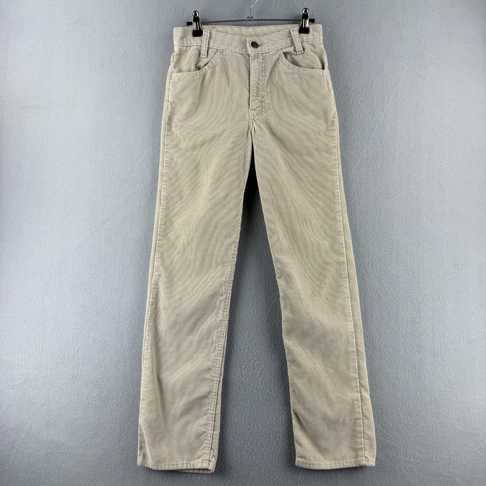 Vintage Levis Pants Mens‎ 28x30 (Fits 26x28) Student Corduroy 80s Talon Zip USA